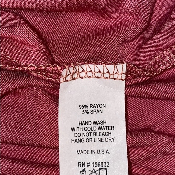 Mauve Cowl Neck Top w/ Hidden Face Mask - Picture 9 of 9